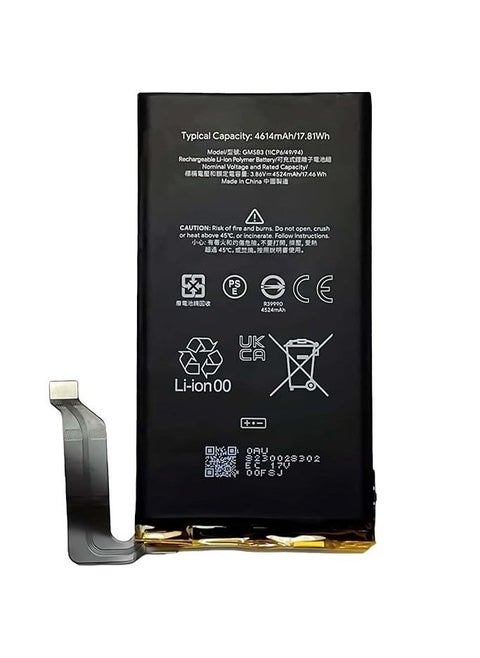 Replacement Battery for Google Pixel 6 – 4600mAh High-Capacity Li-ion Internal Battery, OEM Quality, Long-Lasting Power, Safe Charging, Compatible with Google Pixel 6 (Black), Ideal for Battery Repair and Replacement