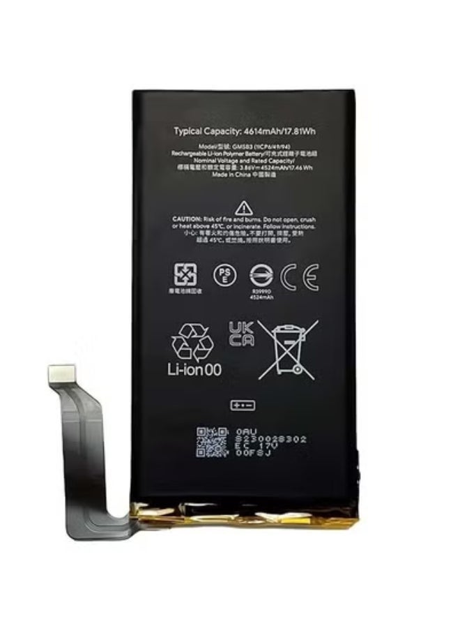 Replacement Battery for Google Pixel 6 – 4600mAh High-Capacity Li-ion Internal Battery, OEM Quality, Long-Lasting Power, Safe Charging, Compatible with Google Pixel 6 (Black), Ideal for Battery Repair and Replacement