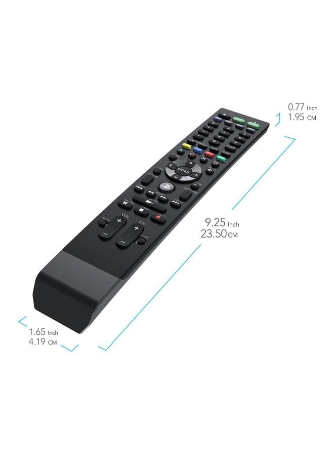 Universal Media Remote Control For Ps4 Tv Cable Box And Audio Receiver Black