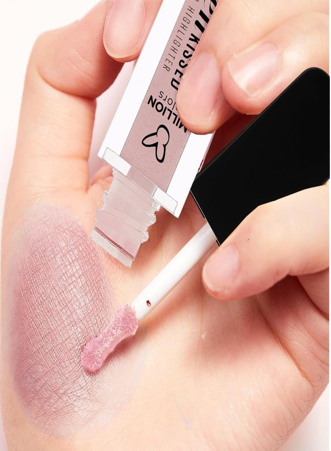 Million Colors Queen Kissed HD Drop & Glow Liquid Highlighter and Illuminator for Glowing Skin & Makeup with Sheen and Pearl Effect (ROSE GOLD 03) - Image 3