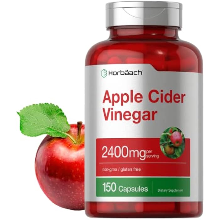 Horbäach Apple Cider Vinegar Capsules | 2400mg | 150 Count | Non-GMO, Gluten Free Supplement - Image 1