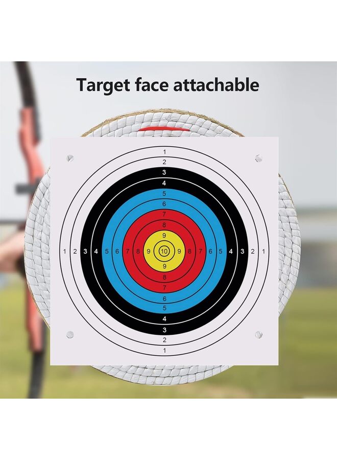 أهداف الرماية للفناء الخلفي، هدف الرماية الدائري التقليدي المصنوع يدويًا من القش، هدف القوس والسهم لممارسة الرماية - Image 4