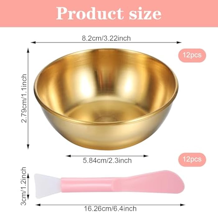 mekueeex 12 Pcs Facial Bowls Set for Estheticians Mixing Bowls with Spatula Facial Mask Mixing Kit for Spa & Home Use - Image 2