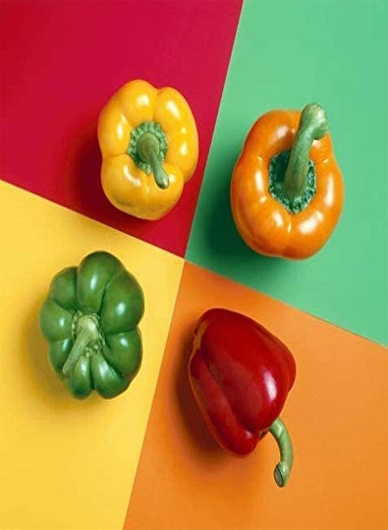 جي جوت 200 قطعة من بذور الفلفل الحلو المتنوعة، خضراوات خضراء صحية ملونة، بذور فلفل حلو معمرة، سهلة الزراعة في الفناء الخارجي - Image 1