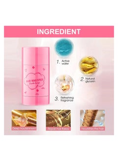 OCHEAL 2 Pack Hair Wax Stick Crushed Hair Finishing Balm Long Styling Hair Finishing Stick Non-Greasy Style Wax Stick For Men Women Broken Hair  - Image 2