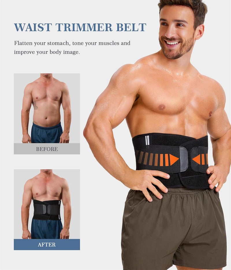 TAILONG Neoprene Waist Trimmer Ab Belt for Men Waist Trainer for Women Corset Slimming Body Shaper Workout Sauna Sweat Band - Image 2