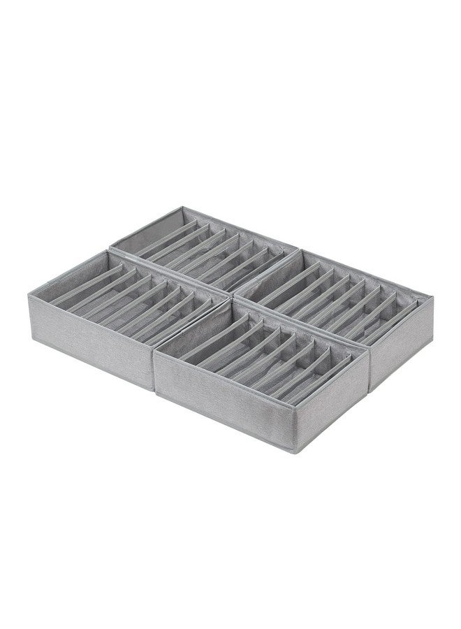QOZARY Qozary 4 Pack Drawer Organizers for Clothing, 8 Grids Foldable Closet Organizers and Storage Bins for Bedroom, Dresser Organizer Boxes for Thin T-shirts, Tank Tops, Camisoles, Tights, Leggings - Image 1