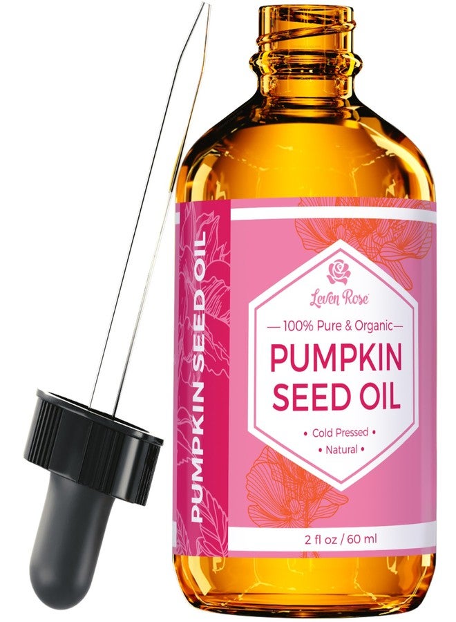Leven Rose Pumpkin Seed Oil for Hair Growth 2 oz, 100% Pure Pumpkin Seeds Oil for Skin and Nails - Natural Pumpkin Seed Extract for Moisturizing Scalp, Dry and Rough Skin - Image 1