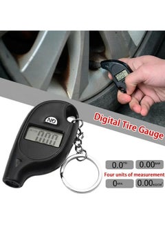 Portable Digital Tire Pressure Gauge with LCD Display, High Accuracy for Cars, Motorcycles, and Bicycles - Compact Keychain Design