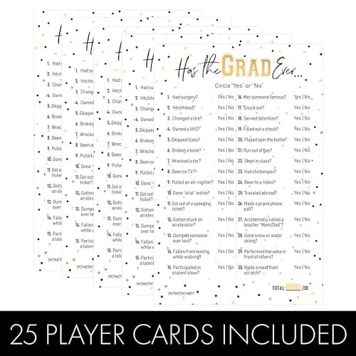 DISTINCTIVS لعبة حفلة التخرج Has the Grad Ever من DISTINCTIVS - 25 بطاقة، أفكار وأنشطة حفلة تخرج ممتعة لدفعة 2025 - Image 3