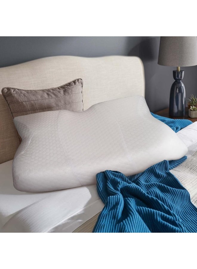 Status Contract Memory Foam Pillows | (65x42 cm) Anti-Snoring Pillow for Neck | Cooling Gel Pillow | Comfortable Deep Sleep Pillow | Best Pillows for Sleeping | Sleep Apnea Pillow
