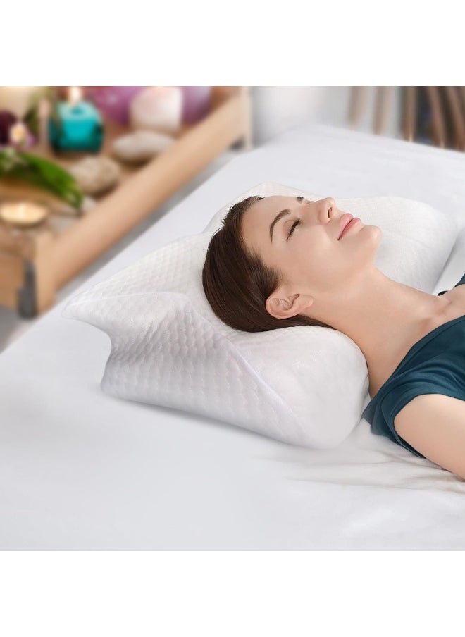 Status Contract Memory Foam Pillows | (65x42 cm) Anti-Snoring Pillow for Neck | Cooling Gel Pillow | Comfortable Deep Sleep Pillow | Best Pillows for Sleeping | Sleep Apnea Pillow