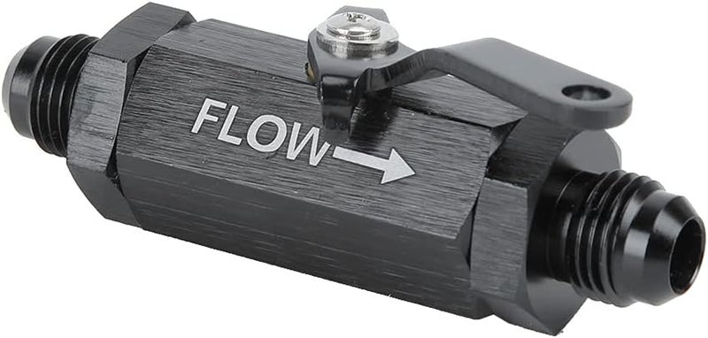 CNC Y972-6AN Car Shut Off Check Valve for AN6 Fuel Line, Aluminum Anodized Fuel Check Valve with Backflow Prevention, Compatible with Gasoline Systems (Black) - Image 4