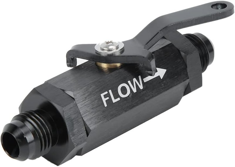 CNC Y972-6AN Car Shut Off Check Valve for AN6 Fuel Line, Aluminum Anodized Fuel Check Valve with Backflow Prevention, Compatible with Gasoline Systems (Black) - Image 3