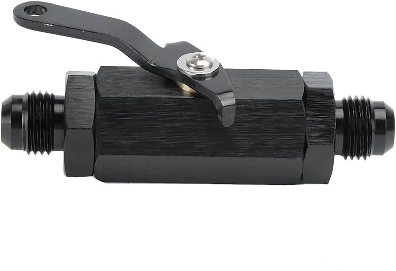 CNC Y972-6AN Car Shut Off Check Valve for AN6 Fuel Line, Aluminum Anodized Fuel Check Valve with Backflow Prevention, Compatible with Gasoline Systems (Black) - Image 2