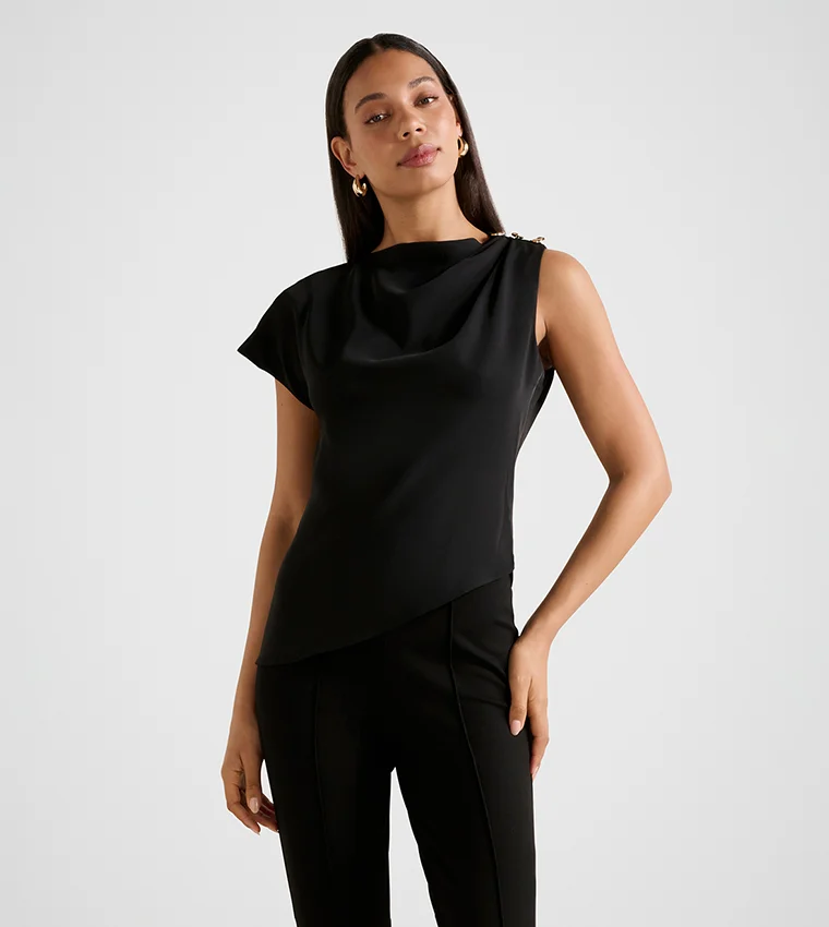 forever new Aubery Asymmetric Draped Top