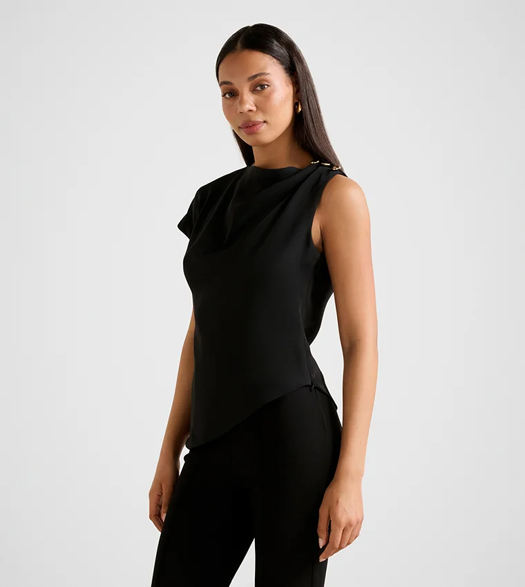 forever new Aubery Asymmetric Draped Top