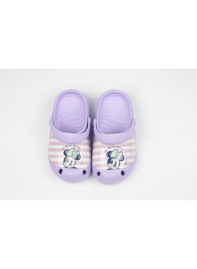 MINNIE MOUSE Kids Clogs – Lightweight & Comfortable Slip-On Sandals  – Purple - Image 1