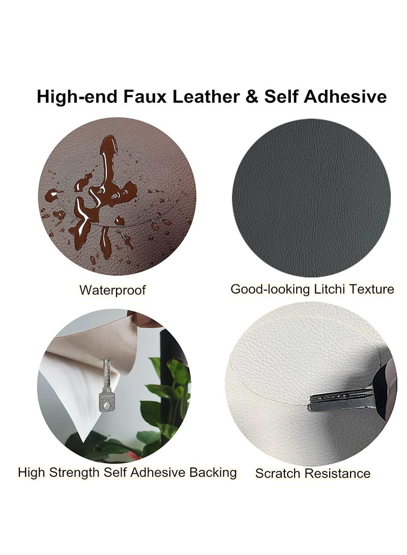 Generic Leather Repair Tape Patch Kit Light Gray 3 x 60 inch Leather Repair Patch Self Adhesive for Furniture Couch Sofa Car Seats Computer Chair Vinyl Repair Kit - Image 4