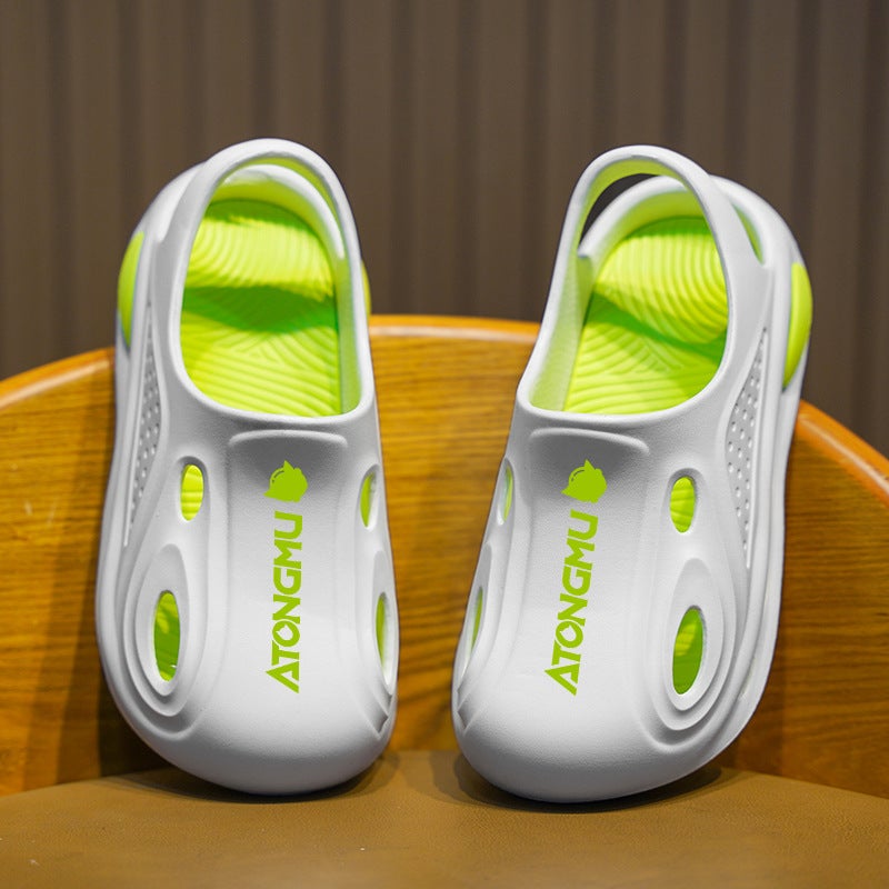 Hole Sandals Children'S Beach Shoes Adult Leisure Commuter Travel Sandals A Generation Of Hair - Image 1