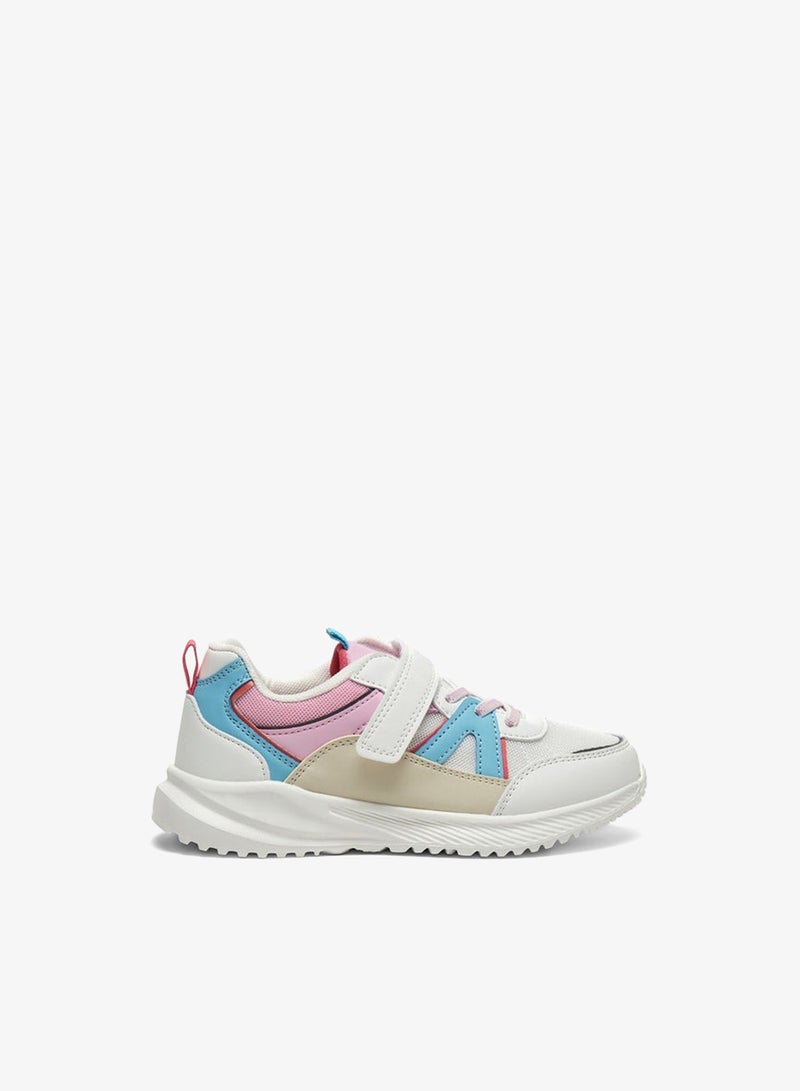 Flora Bella By Shoexpress Panelled Sneakers with Hook and Loop Closure - Image 3