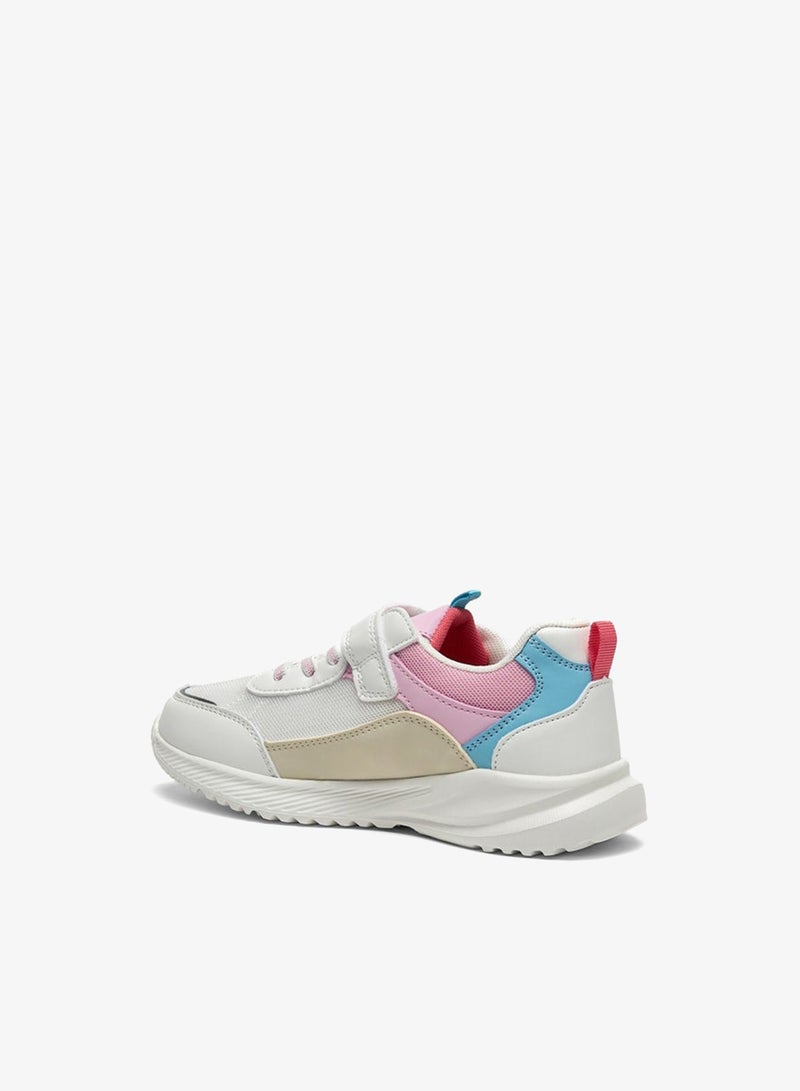 Flora Bella By Shoexpress Panelled Sneakers with Hook and Loop Closure - Image 2