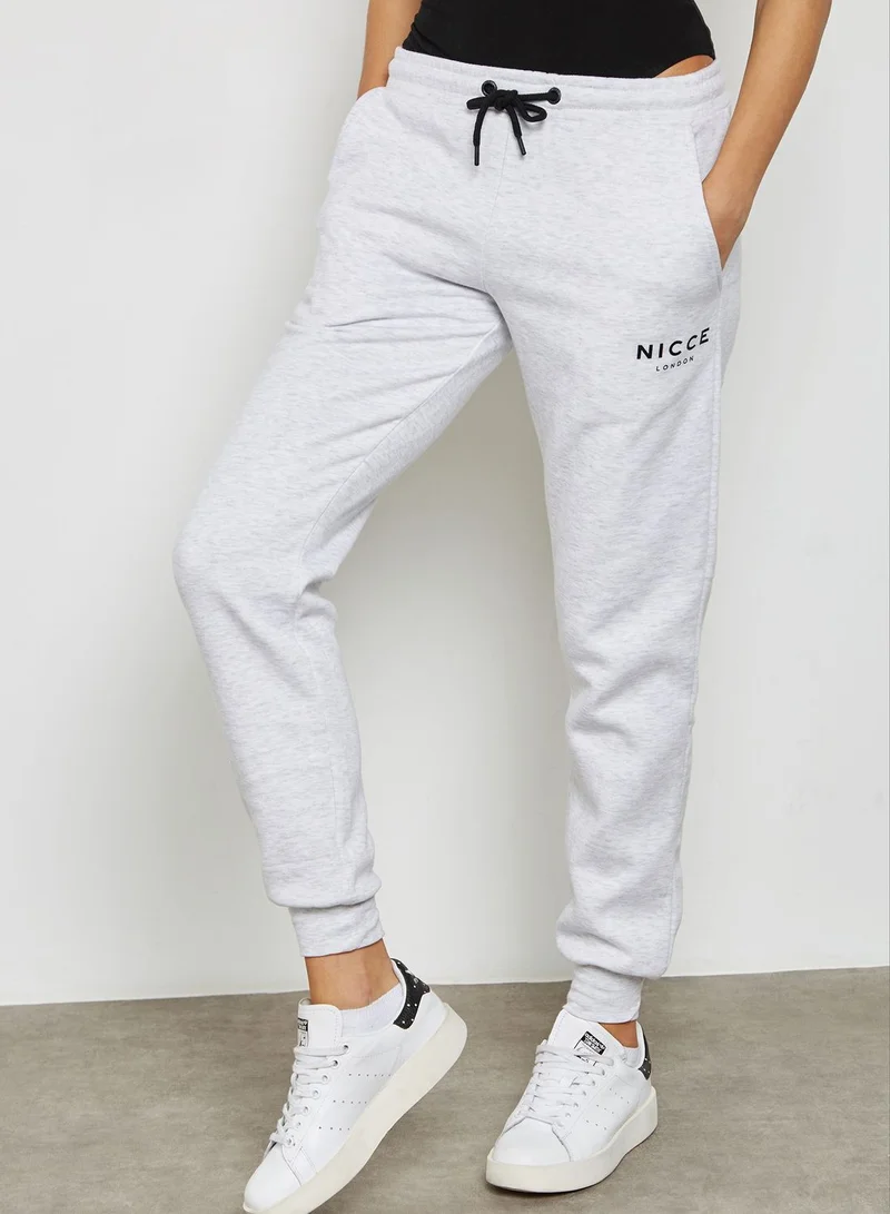 nicce london Tie Waist Logo Joggers