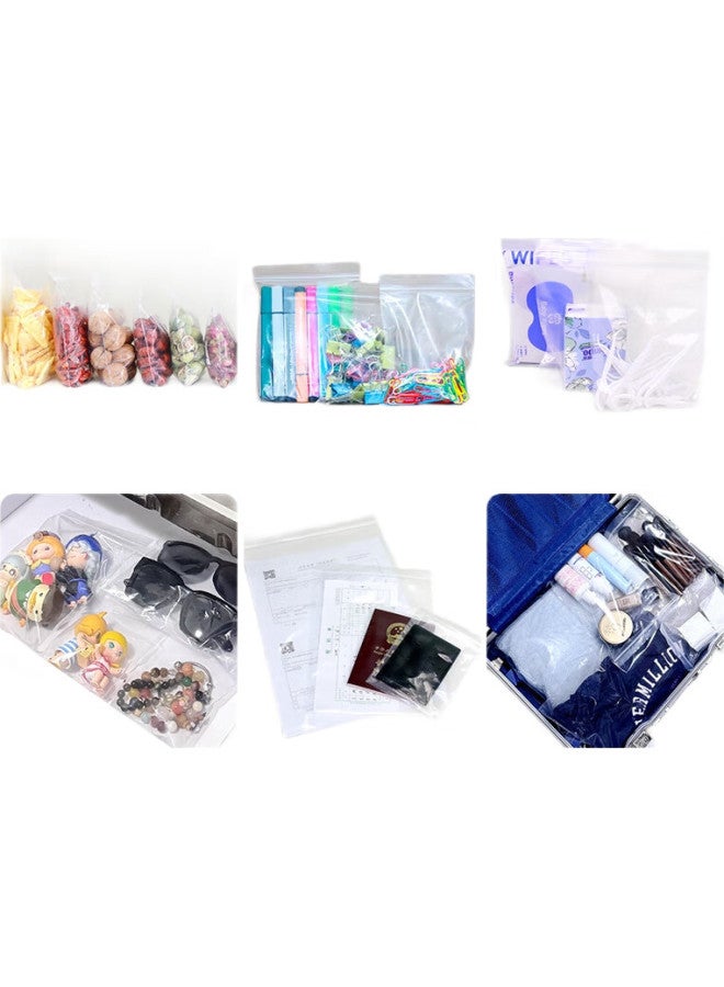 Yessel Yizhixuan Self-Sealing Bags, Size 5, 10*15Cm, 400 Pieces, Small Size, Food Sealing, Fresh-Keeping, Thickened Plastic Packaging, Storage Bags - Image 1