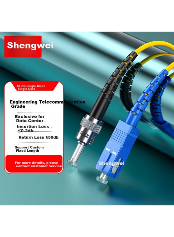 Shengwei Engineering Telecom Grade Fiber Optic Patch Cord St-sc Single Mode Simplex 3m 9/125 Lszh Eco-friendly Jacket Transceiver Patch Cord Fsc-106 - Image 1
