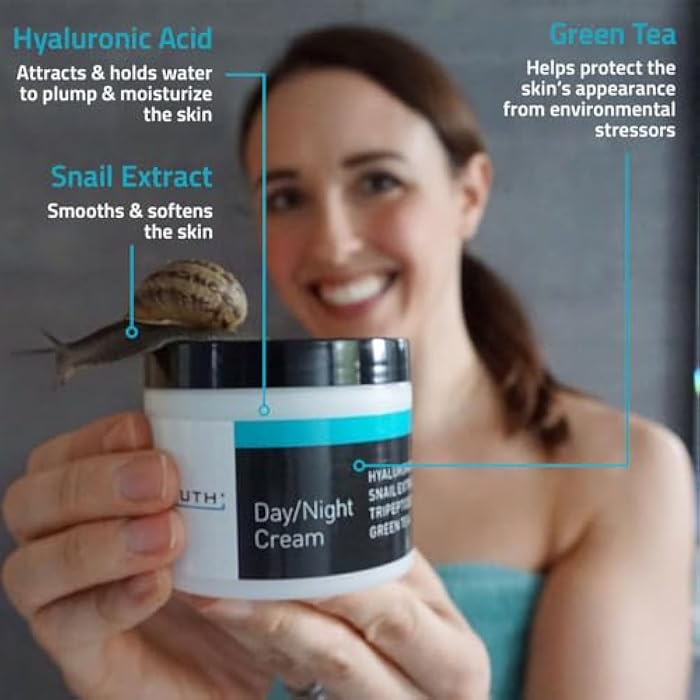 YEOUTH Day Night Face Moisturizer with Hyaluronic Acid, Snail Mucin Cream and Copper Tripeptide, Hydrating Fragrance Free Facial Moisturizer, Face Skin Care Cream for Women and Men 4oz - Image 5