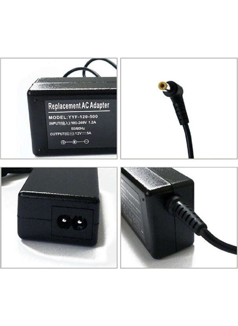 Ata Elektronik - Viewsonic Compatible LCD Monitor Q170 Q170B V150 V170 - 12 Volt 5 Ampere 12V 5A Adapter Power Charger - Image 1