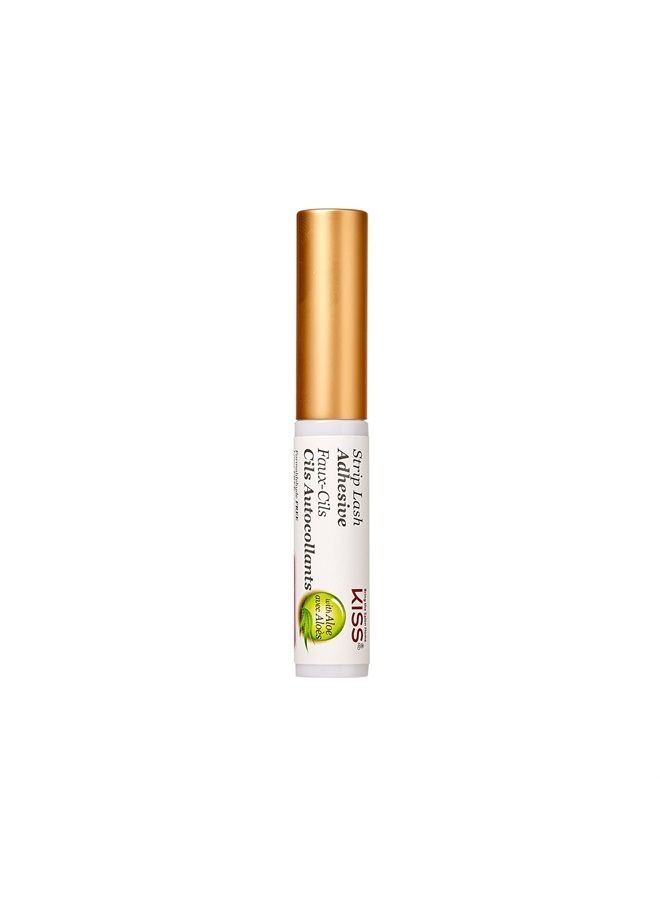 KISS Clear Strip Lash Adhesive With Aloe, Waterproof, Formaldehyde and Latex Free, Odor Free, Cruelty Free, Super Strong Hold Eyelash Glue with Brush Applicator, 0.17 Oz  - Image 2