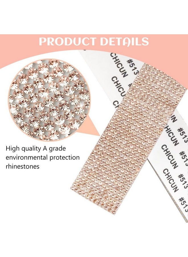 MAYCREATE® 1Roll Self Adhesive Crystal Rhinestone Ribbon Diamond Bling Tape, Rhinestones Strips Sticker for Arts Crafts Wedding Birthday Party DIY Event Car Phone Decoration - Image 5