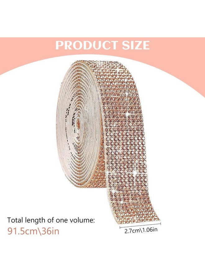 MAYCREATE® 1Roll Self Adhesive Crystal Rhinestone Ribbon Diamond Bling Tape, Rhinestones Strips Sticker for Arts Crafts Wedding Birthday Party DIY Event Car Phone Decoration - Image 2