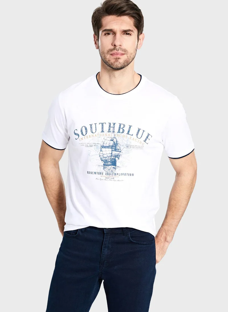 LC WAIKIKI Southblue Crew Neck T-Shirt