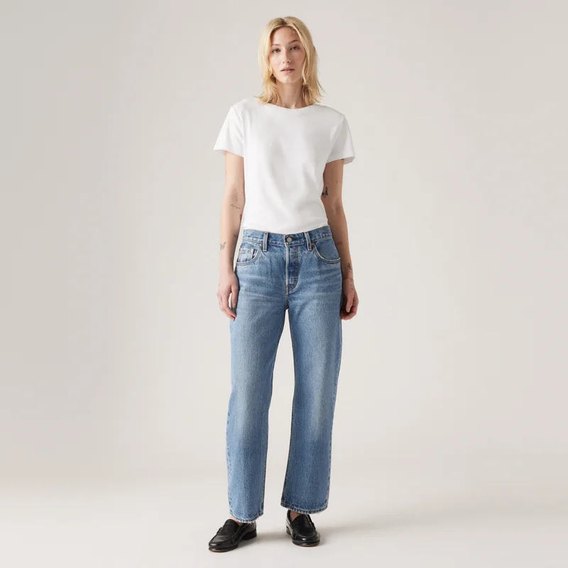 Ankle Straight Fit Mid Rise Jeans