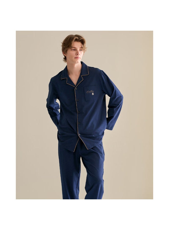 Fenton Fenteng Couples Pajamas Women Spring Autumn New Pure Cotton Long Sleeve Round Neck Loose Youth Men Plus Size 100% Cotton Homewear Set - Image 3