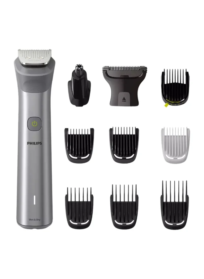 فيليبس ماكينة التشذيب متعددة الاستخدامات MG5930/15 من Philips | مجموعة عناية 11 في 1 لتشذيب الوجه والشعر والجسم | للأنف والأذن | 120 دقيقة من الاستخدام اللاسلكي، مقاومة للماء