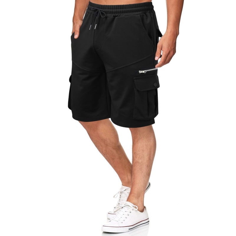 Mens Summer Cotton Work Shorts Loose Fit Navy blue  - Image 2