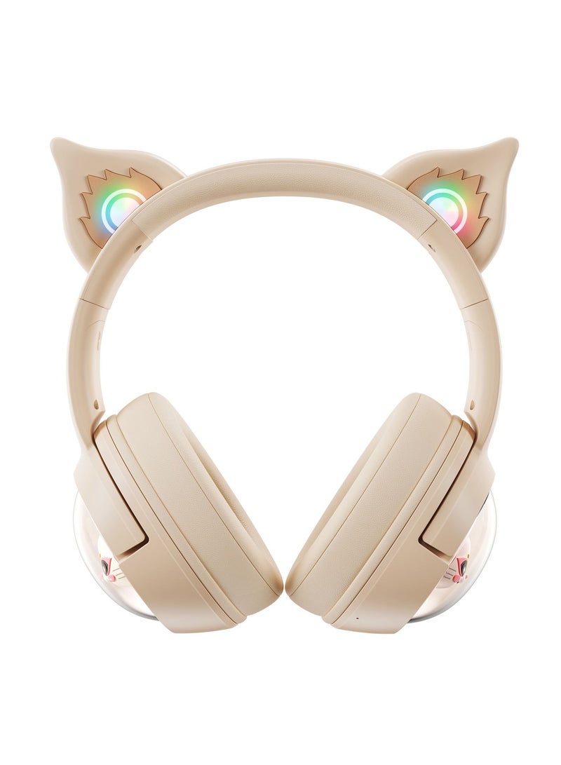 ONIKUMA B5 wireless headset music headphones Bluetooth 5.3 luminous cute cat ear headphones - Image 1