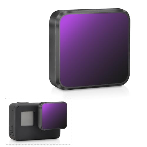 LENSKINS MRC ND16 Filter for GoPro Hero 5 6 7 Black, AGC Optics Glass, 30-Layer Multi-Resistant Coating Neutral Density Filters, Snug Fit GoPro Lens Filter with Lens Cloth - Image 1