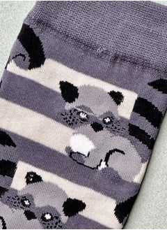 The Socks Hype 2 Pairs Raccoon Cotton Soft Funny Socks for Men Women | Casual Crew Colorful Cartoon Novelty Socks | Unisex Comfortable Dress Socks for Everyday Wear  - Image 2