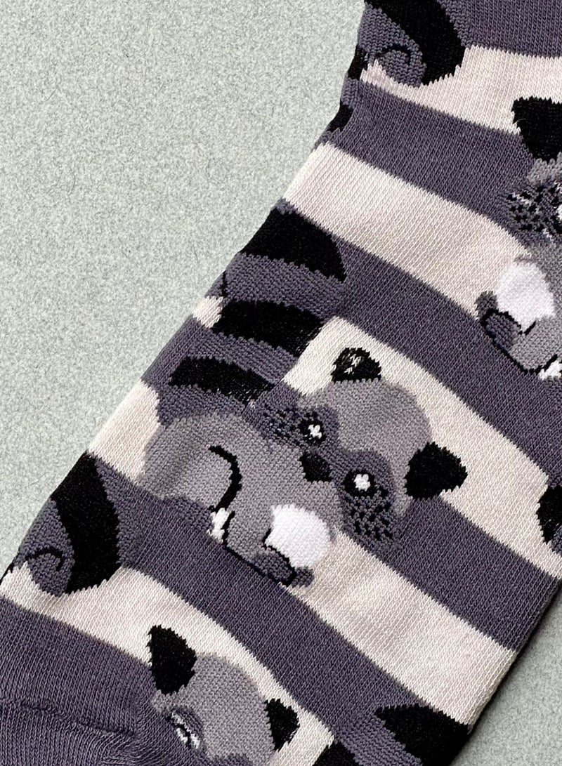 The Socks Hype 2 Pairs Raccoon Cotton Soft Funny Socks for Men Women | Casual Crew Colorful Cartoon Novelty Socks | Unisex Comfortable Dress Socks for Everyday Wear - Image 3