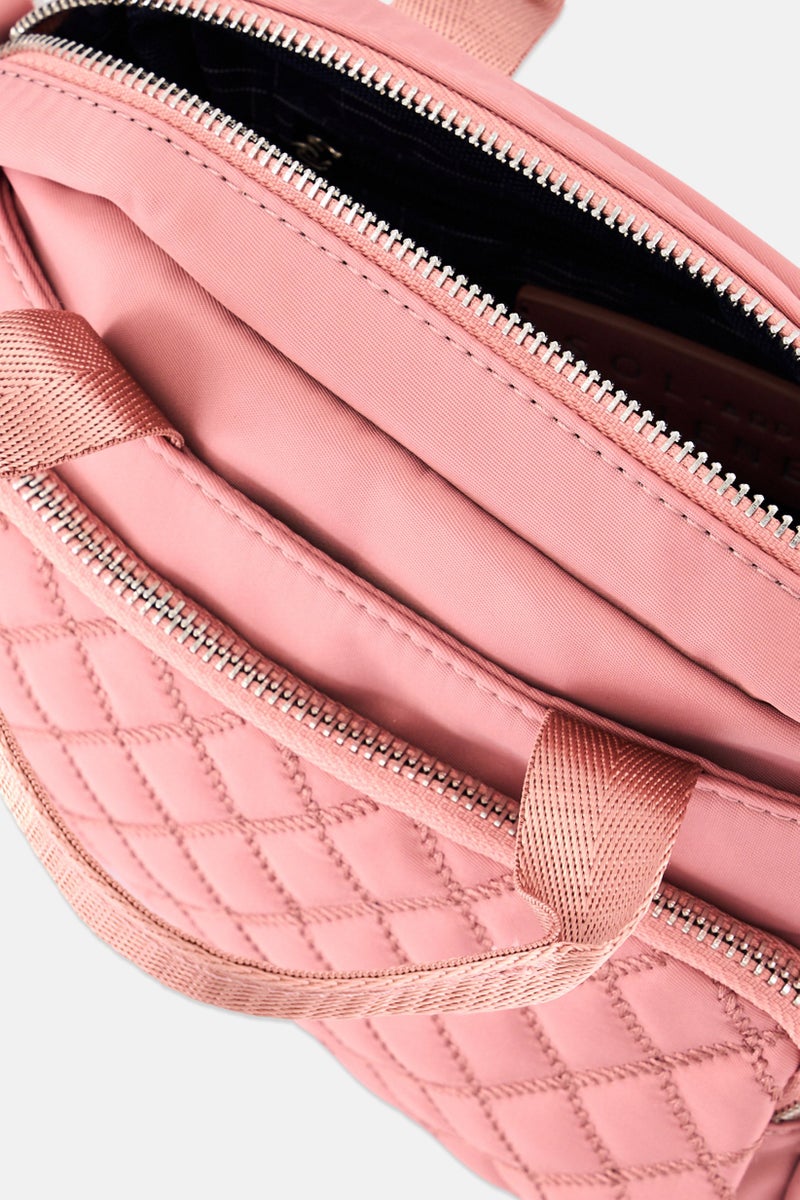 Sol and Selene Women Quilted Cross Body Bag 20 L x 19 H x 10 W cm, Pink - Image 4