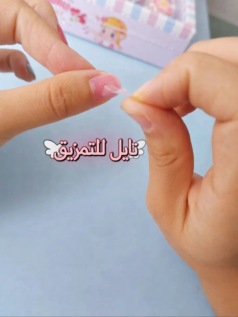 مجموعة طلاء أظافر كرتونية قابلة للنزع بلا رائحة - Image 2
