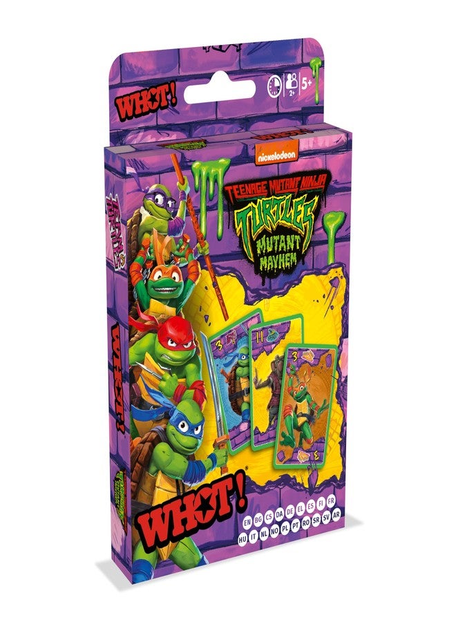 Waddingtons Number 1 Teenage Mutant Ninja Turtles WHOT! Card Game, Take Turns Matching Shapes Numbers and Characters Including Raph Donnie and Mikey Great Gift and Toy for Boys and Girls Aged 5 Plus - Image 1