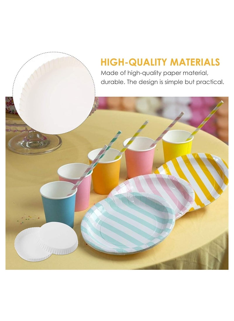 Generic - 100pcs Disposable Paper Cup Covers, Coffee Tea Cup Covers Recycled Paper Drinking Cup Lids Covers Perfect for Travel Hotel Coffee Bar Parties Wedding Home Kitchen (9 X 9CM) - Image 1