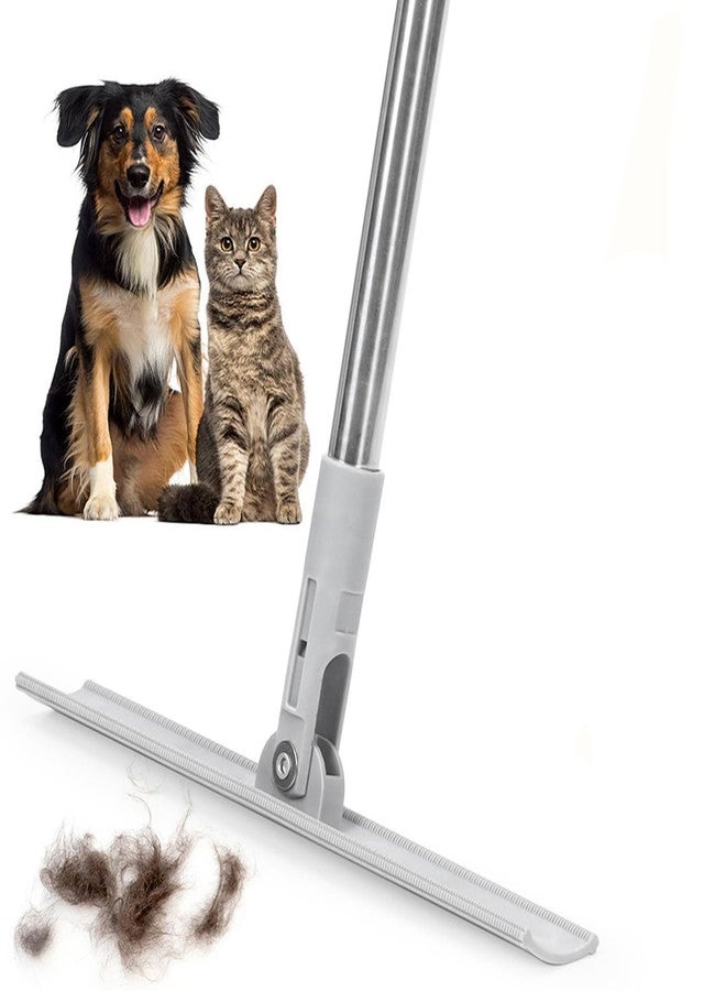 1Pc Reusable Pet Hair Removal Broom with Handle - Excellent Carpet Rake for Efficient Pet Hair Remover - Image 1