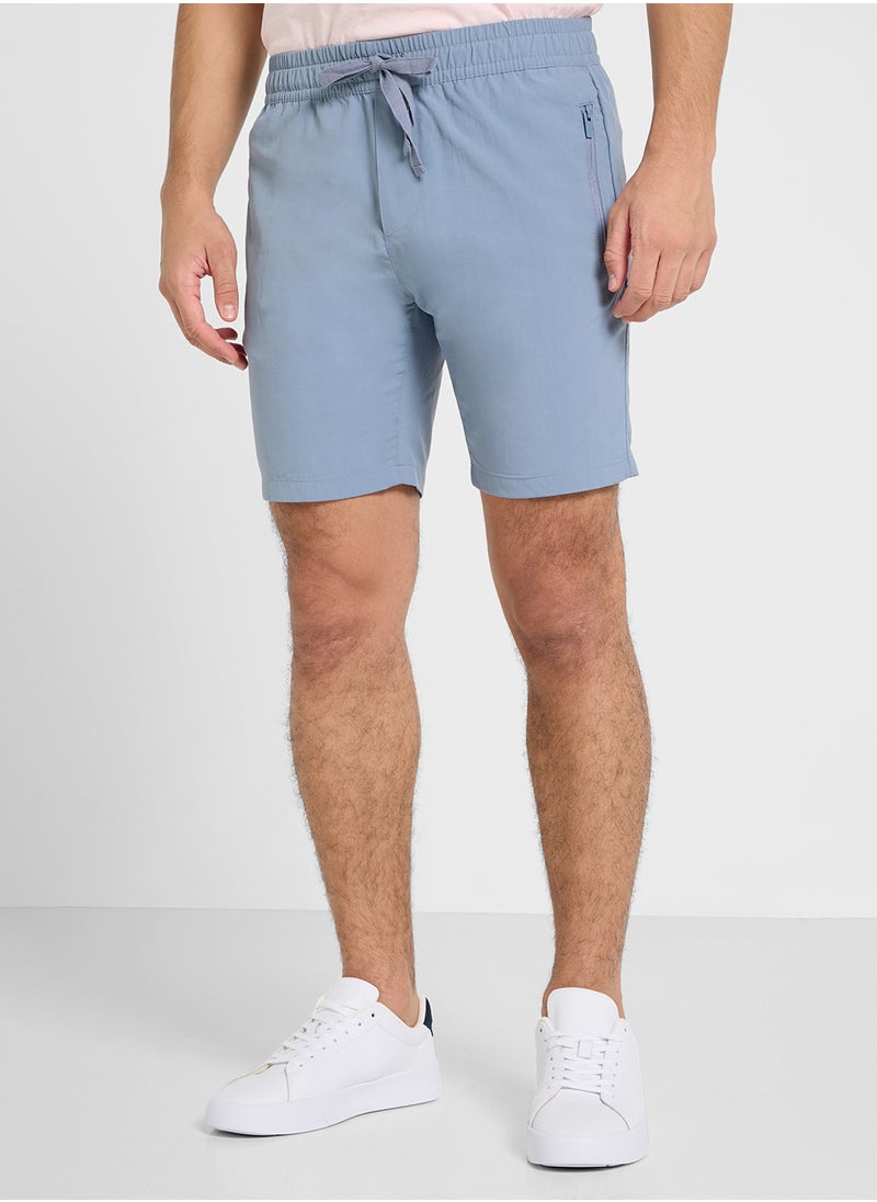 BRAVE SOUL - Elasticated Waist Drawcord Button Shorts - Image 1