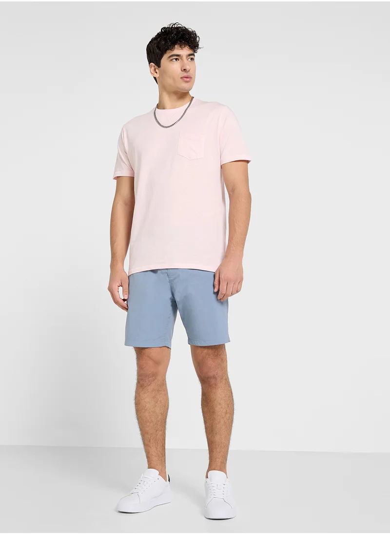 برايف سول Elasticated Waist Drawcord Button Shorts